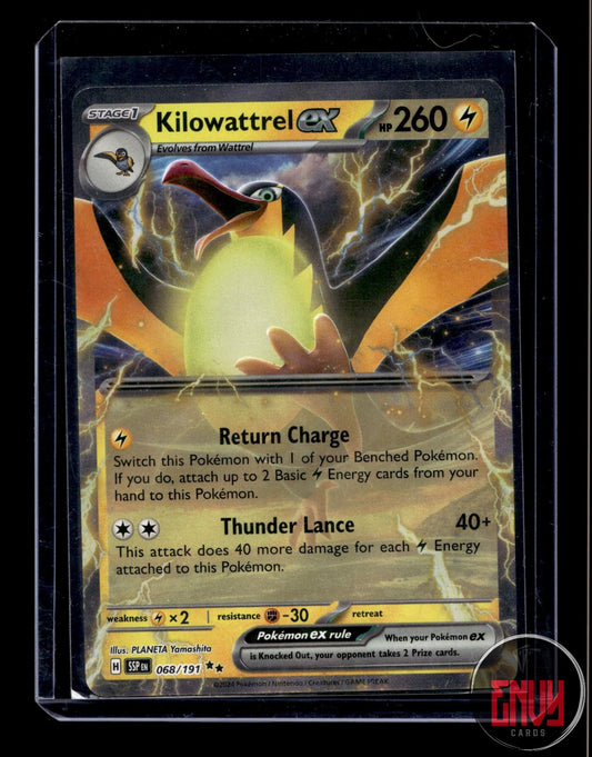 Kilowattrel ex Near Mint 068/191 Double Rare Surging Sparks Pokemon