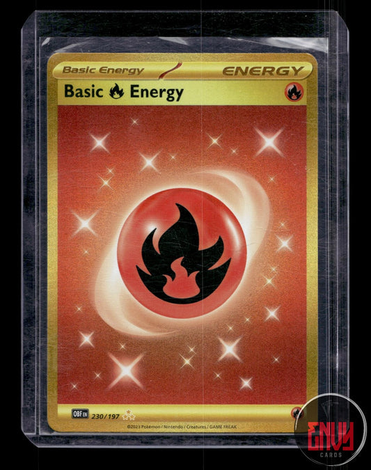 Basic Fire Energy Near Mint 230/197 Hyper Rare Obsidian Flames Pokemon