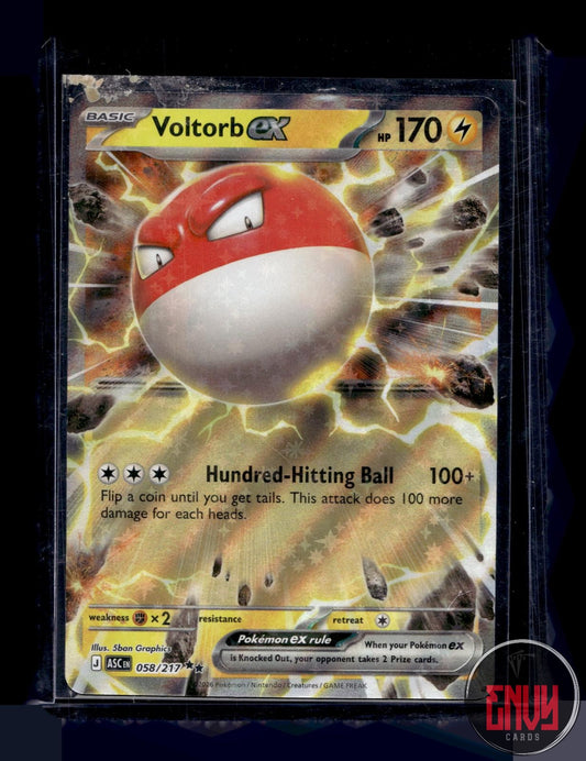 Voltorb ex Near Mint 058/217 Double Rare Ascended Heroes Pokemon
