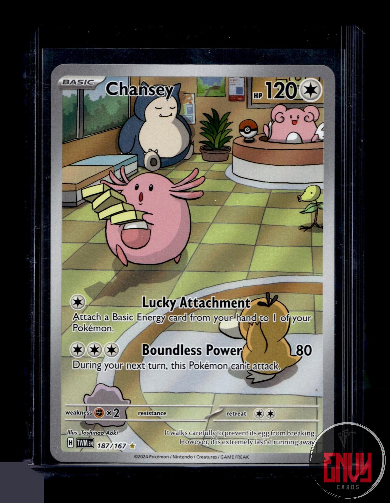 Chansey Near Mint 187/167 Illustration Rare Twilight Masquerade Pokemon
