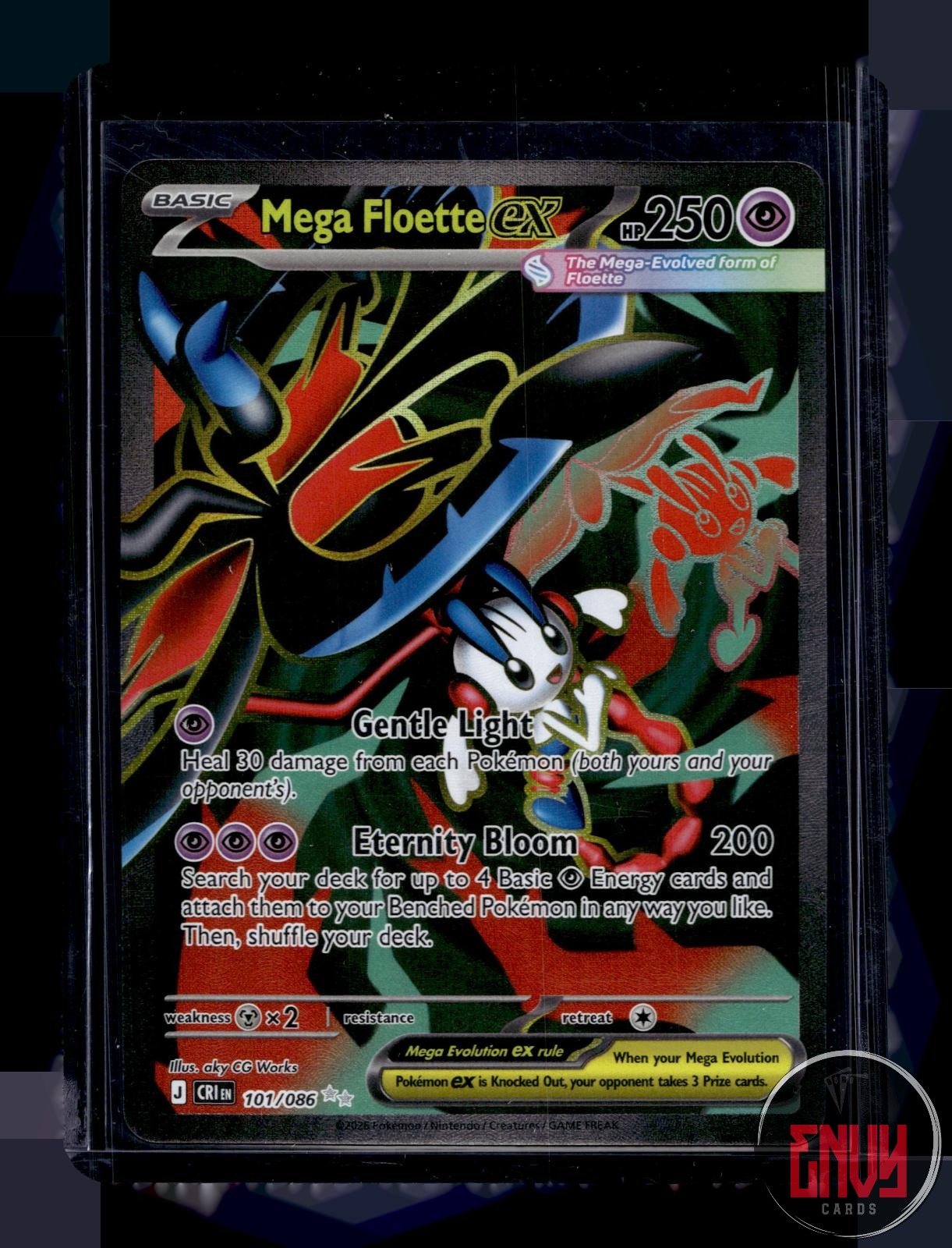 Mega Floette ex Near Mint 101/086 Ultra Rare Chaos Rising Pokemon