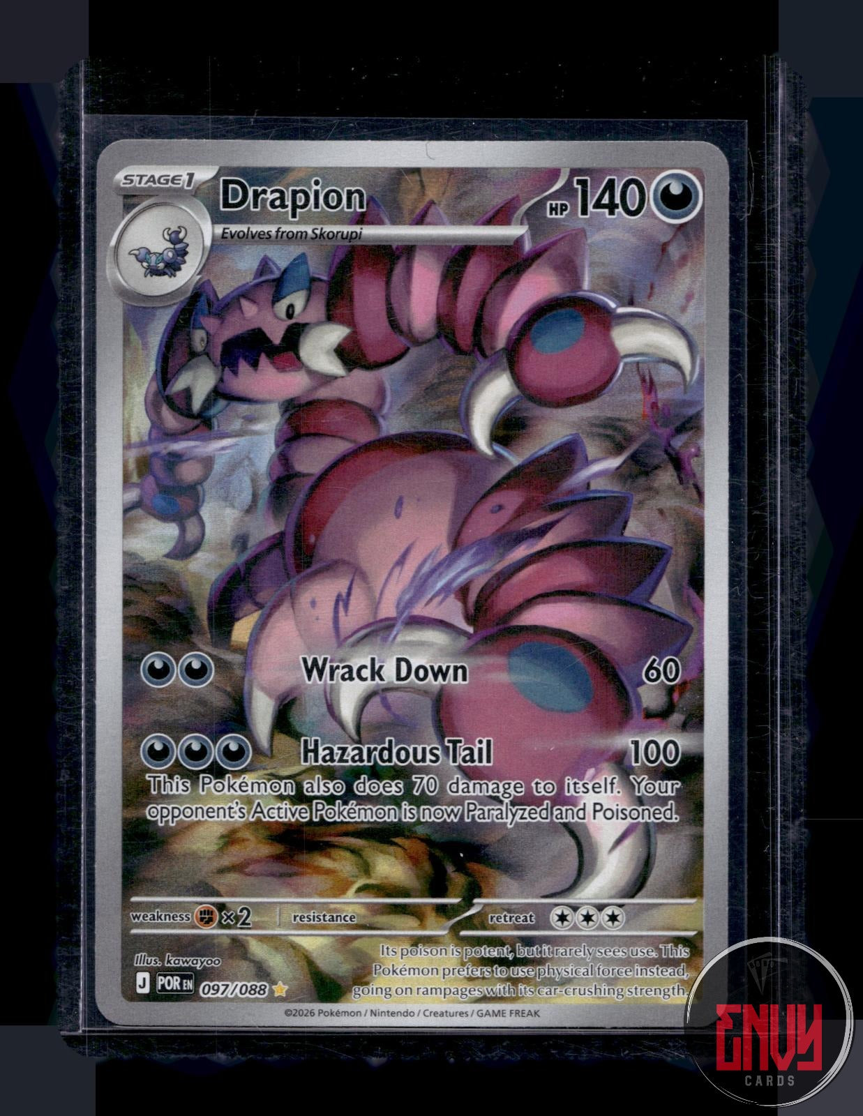 Drapion Near Mint 097/088 Illustration Rare Perfect Order Pokemon