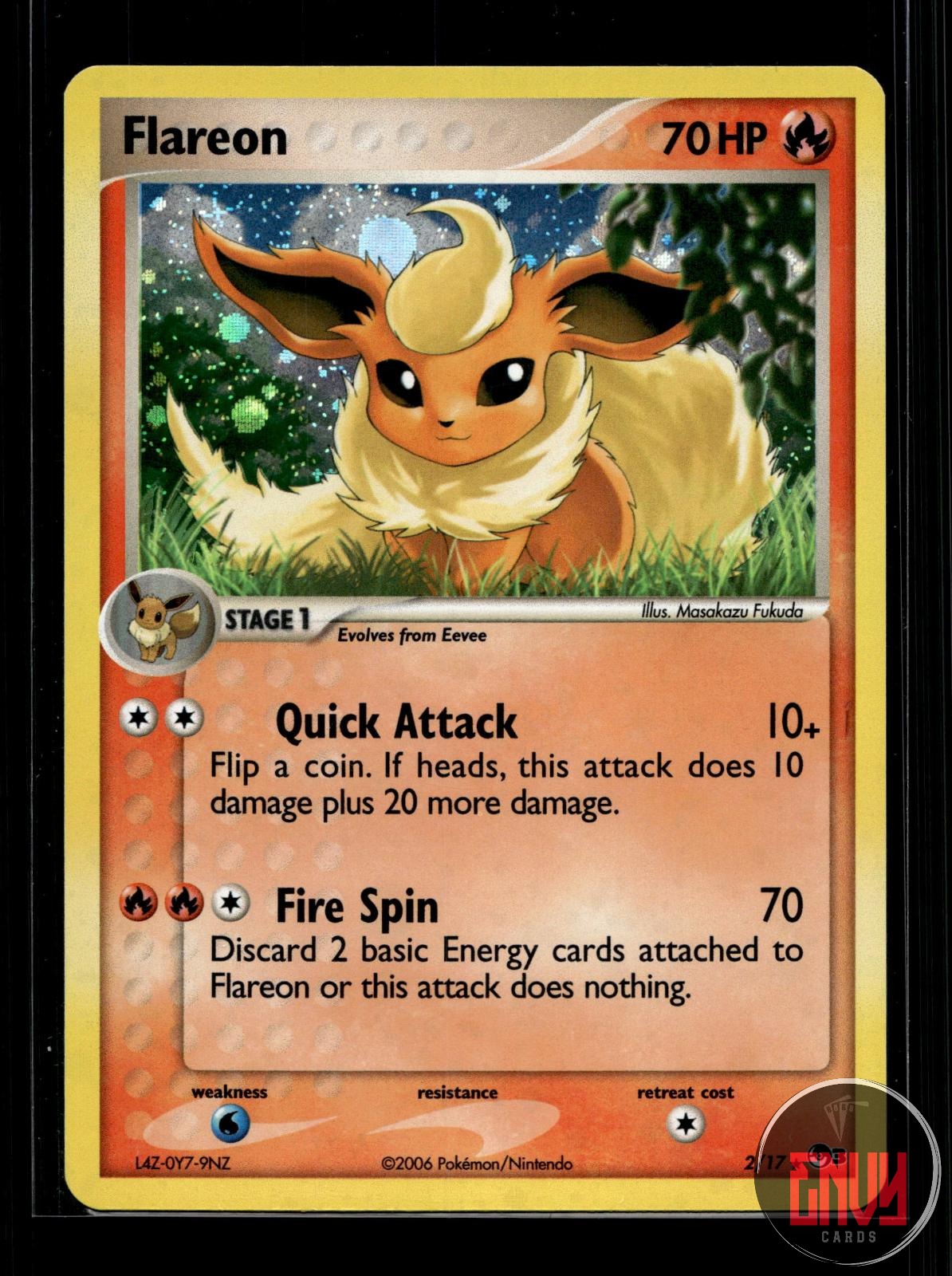 Flareon LP 2/17 R POP Series 3 Pokemon Holo