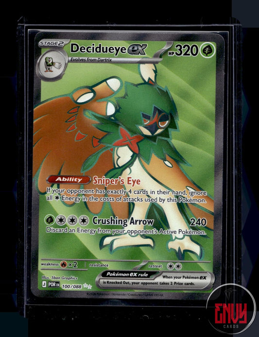 Decidueye ex Near Mint 100/088 Ultra Rare Perfect Order Pokemon