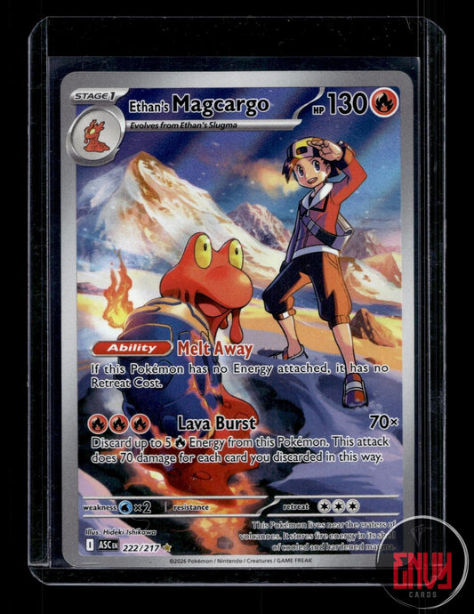 Ethan's Magcargo Near Mint 222/217 Illustration Rare Ascended Heroes Pokemon