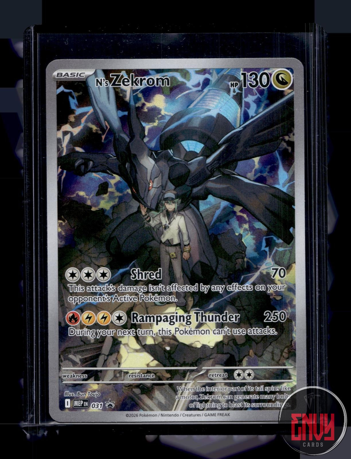N's Zekrom Near Mint 031 Promo ME: Mega Evolution Promo Pokemon Holo