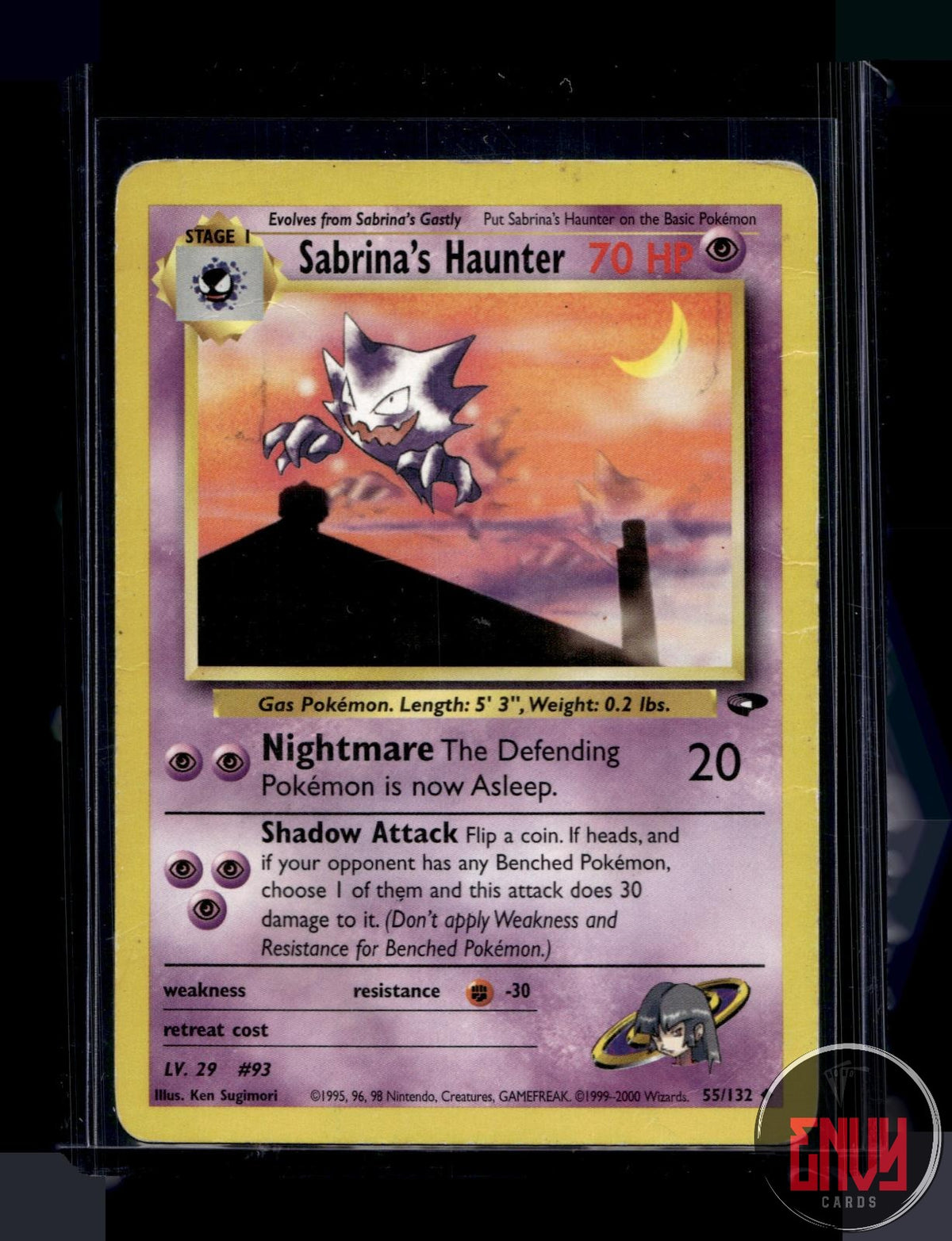 Sabrina's Haunter MP 55/132 Uncommon Gym Challenge Pokemon Unlimited