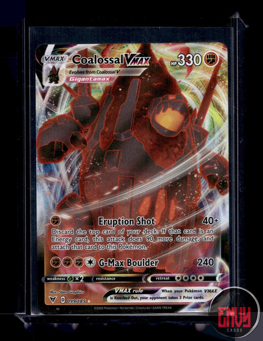Coalossal VMAX Near Mint 099/185 VMAX Rare Vivid Voltage Pokemon