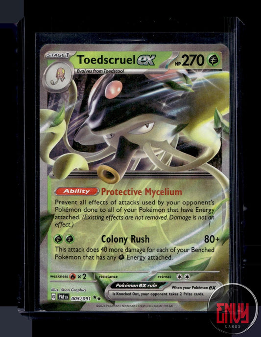Toedscruel ex Near Mint 005/091 Double Rare Paldean Fates Pokemon