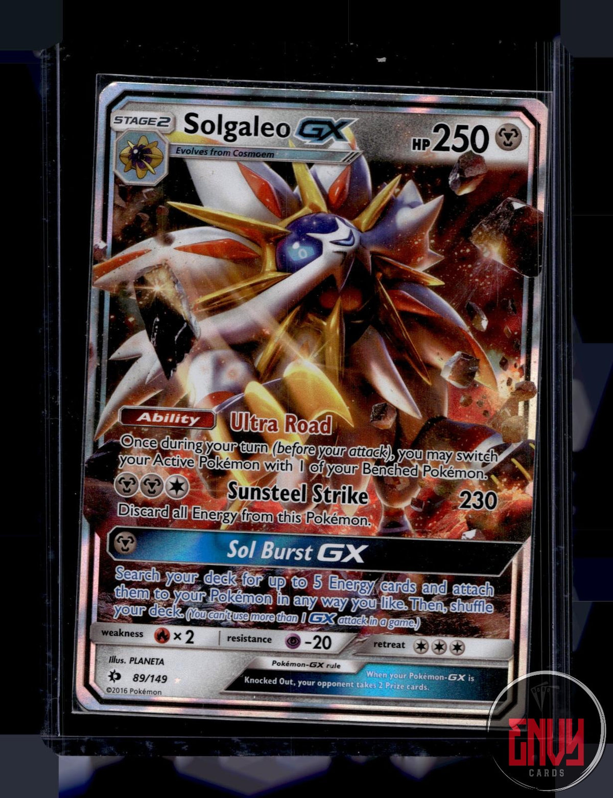Solgaleo GX LP 89/149 UR SM Base Set Pokemon Holo