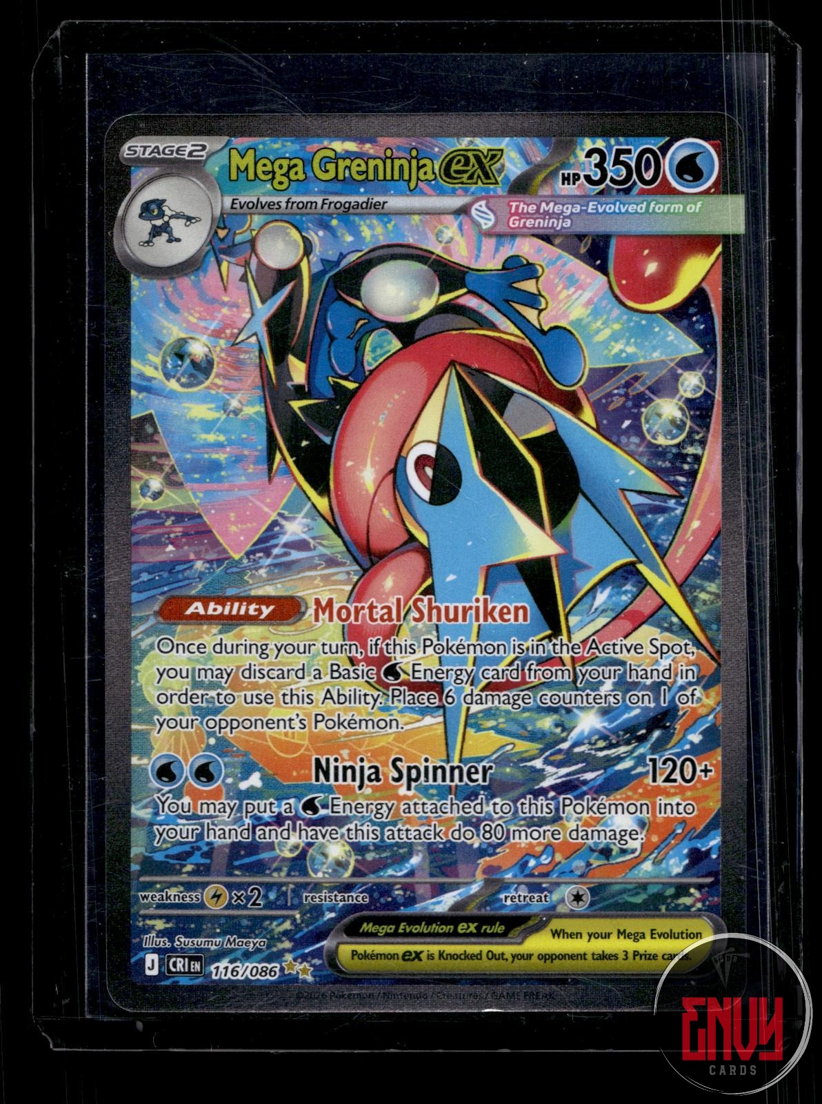 Mega Greninja ex NM 116/086 Special Illustration Rare Chaos Rising Pokemon Holo