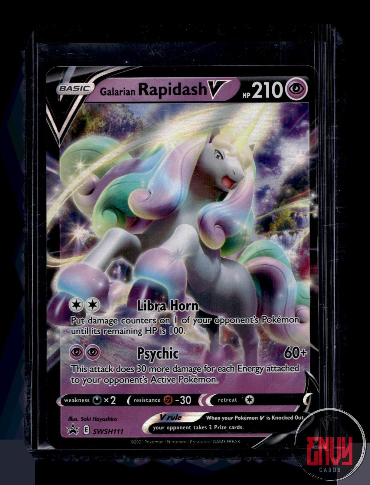 Galarian Rapidash V Near Mint SWSH111 Promo Sword & Shield Promo Pokemon Holo