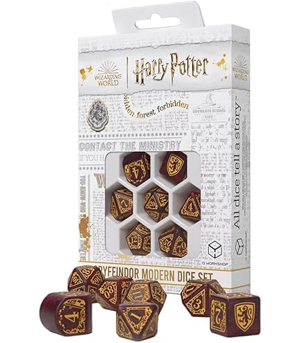 HARRY POTTER GRYFFINDOR MODERN DICE - RED