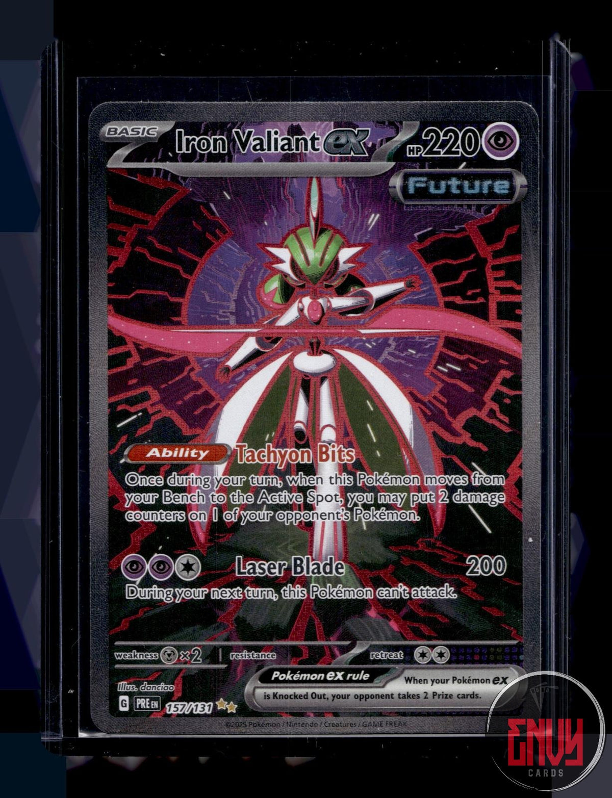 Iron Valiant ex NM 157/131 SIR Prismatic Evolutions Pokemon Holo