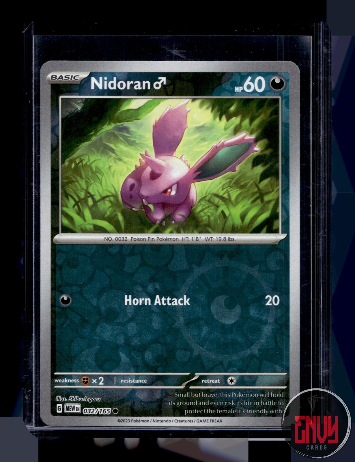Nidoran M Near Mint 032/165 Common 151 Pokemon Reverse Holo