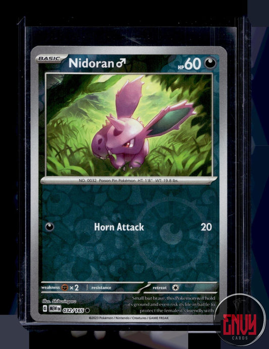 Nidoran M Near Mint 032/165 Common 151 Pokemon Reverse Holo