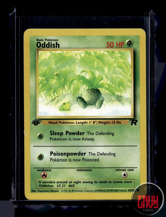 Oddish Lightly Played 63/82 Common Team Rocket Pokemon 1st Edition
