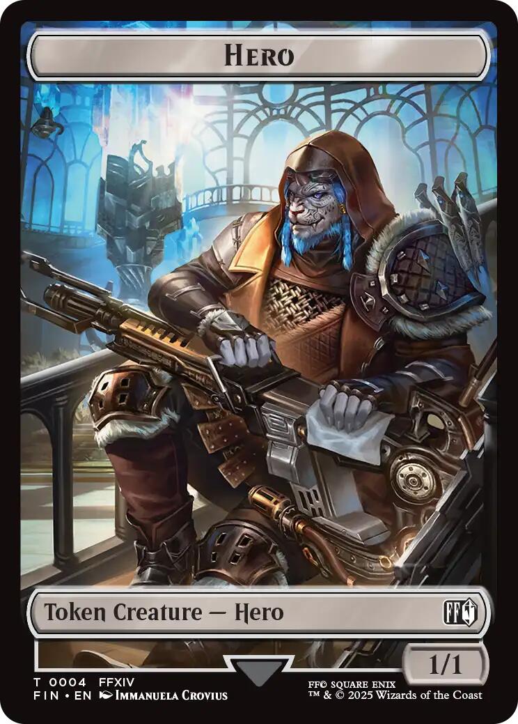 Hero (0004) // Wizard (0015) Double-Sided Token [FIN - 4 // 15]