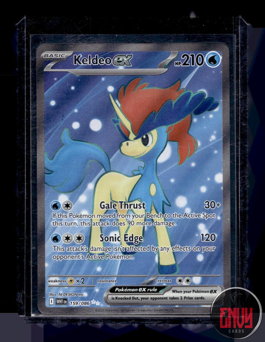 Keldeo ex Near Mint 159/086 Ultra Rare White Flare Pokemon