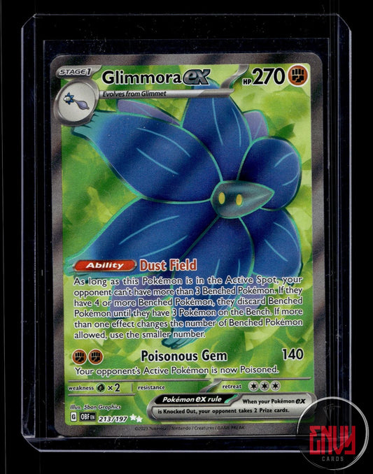 Glimmora ex Near Mint 213/197 Ultra Rare Obsidian Flames Pokemon