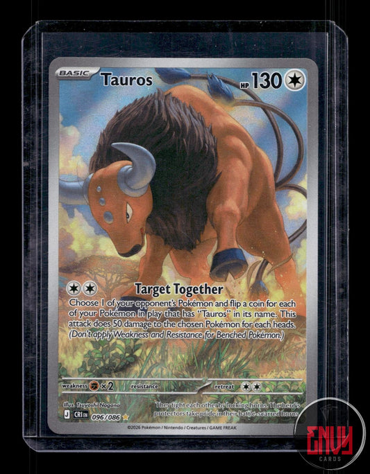 Tauros Near Mint 096/086 Illustration Rare Chaos Rising Pokemon Holo