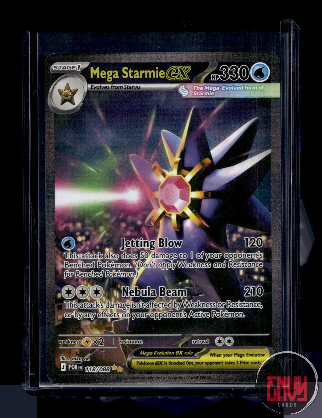 Mega Starmie ex NM 118/088 Special Illustration Rare Perfect Order Pokemon Holo