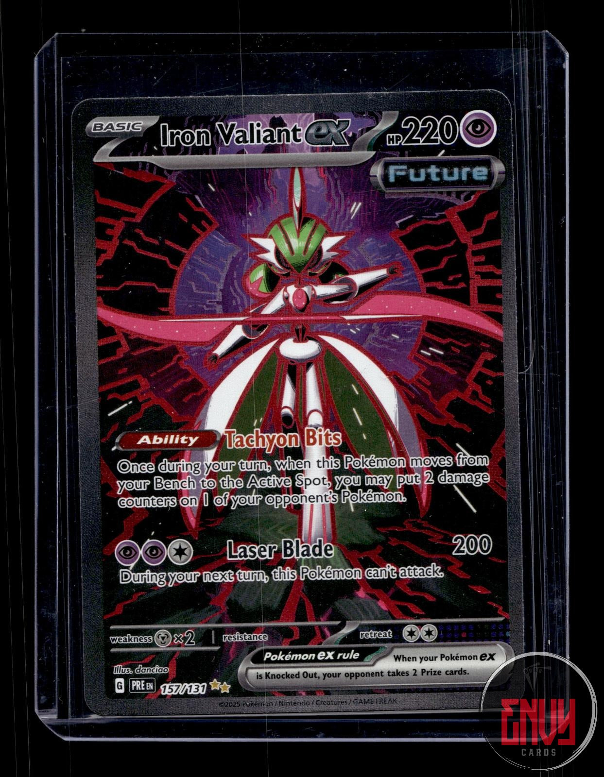 Iron Valiant ex NM 157/131 Prismatic Evolutions Pokemon Holo