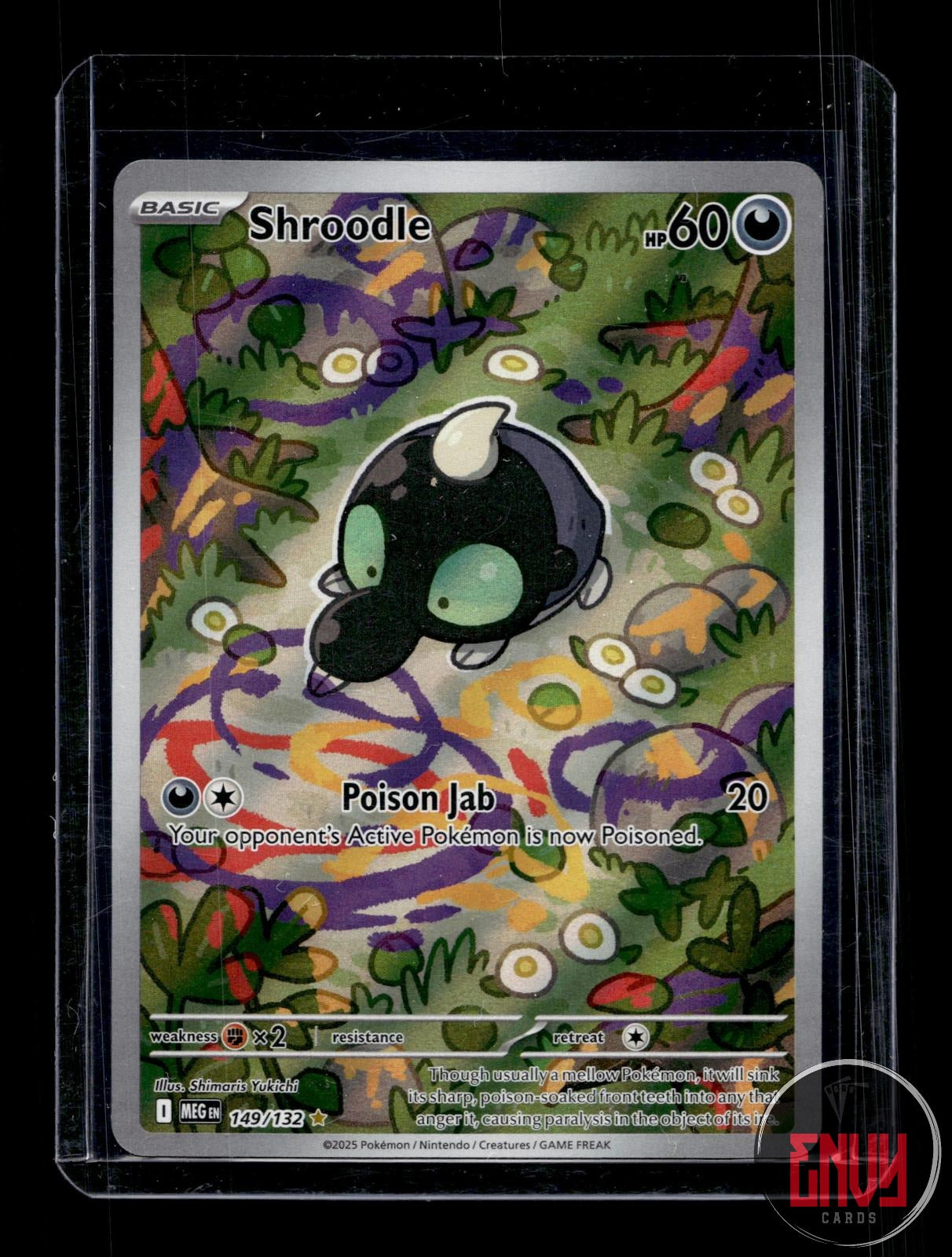 Shroodle Near Mint 149/132 Illustration Rare Mega Evolution Pokemon