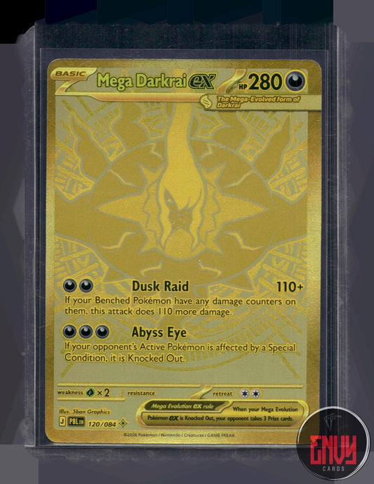 Mega Darkrai ex Lightly Played 120/084 Mega Hyper Rare Pitch Black Pokemon Holo