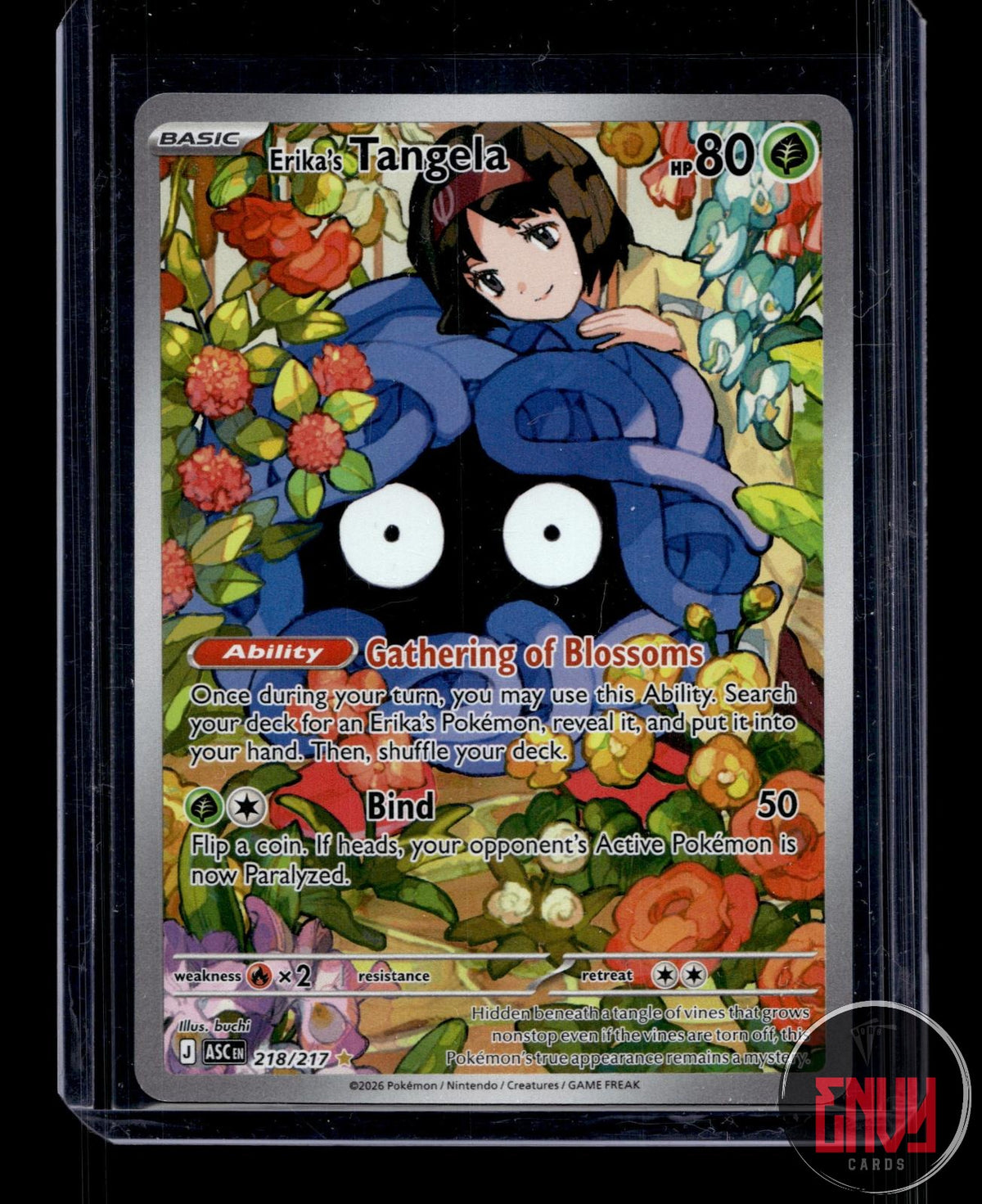 Erika's Tangela NM 218/217 IR Ascended Heroes Pokemon Holo