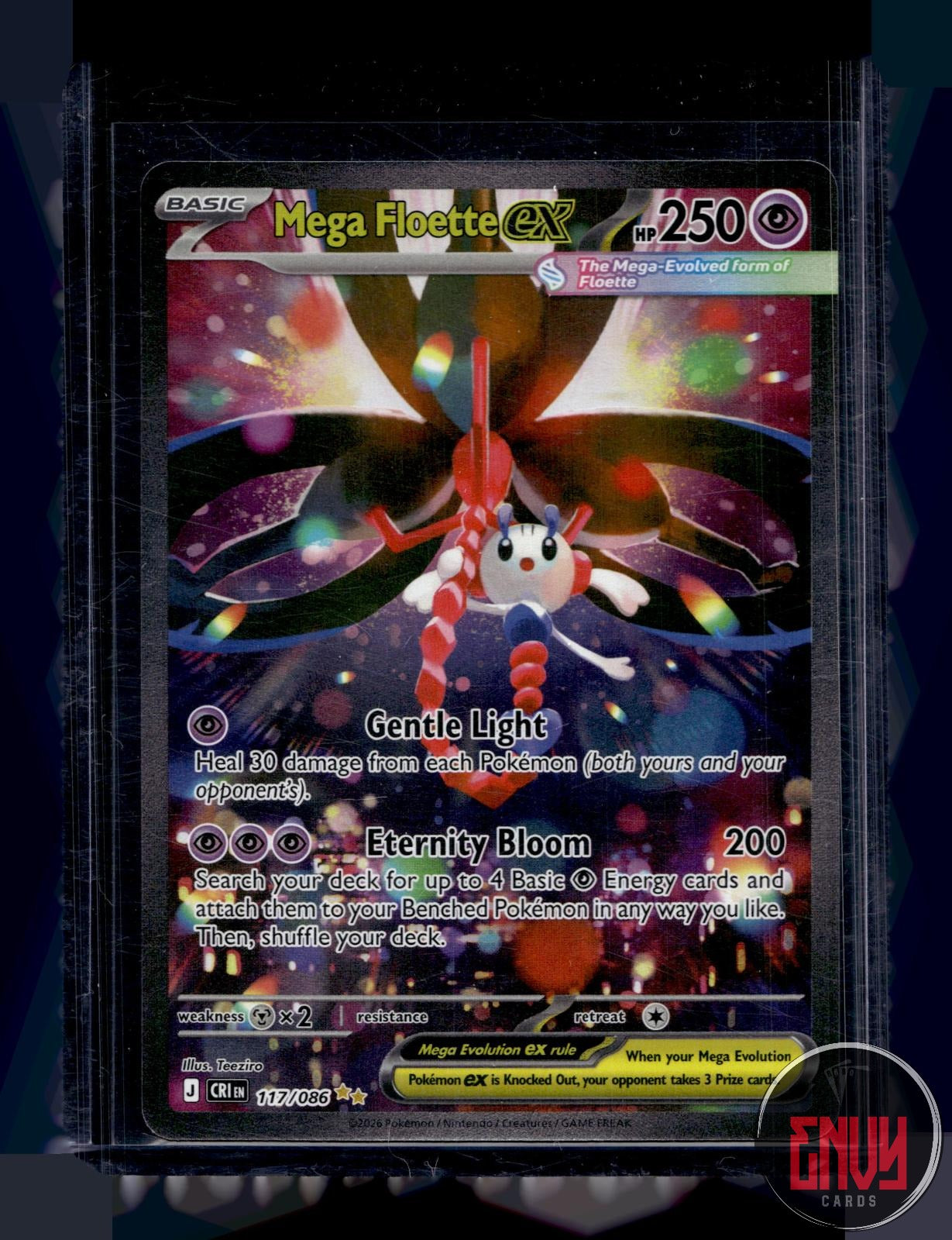 Mega Floette ex NM 117/086 Special Illustration Rare Chaos Rising Pokemon Holo