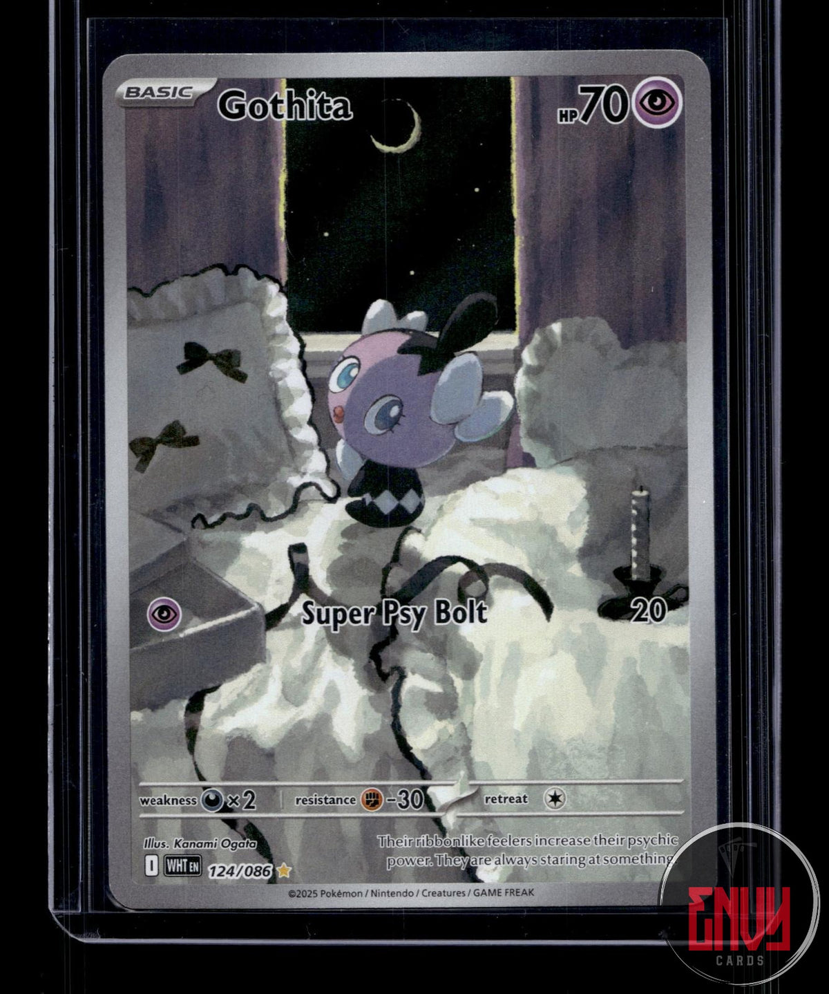Gothita NM 124/086 IR White Flare Pokemon Holo