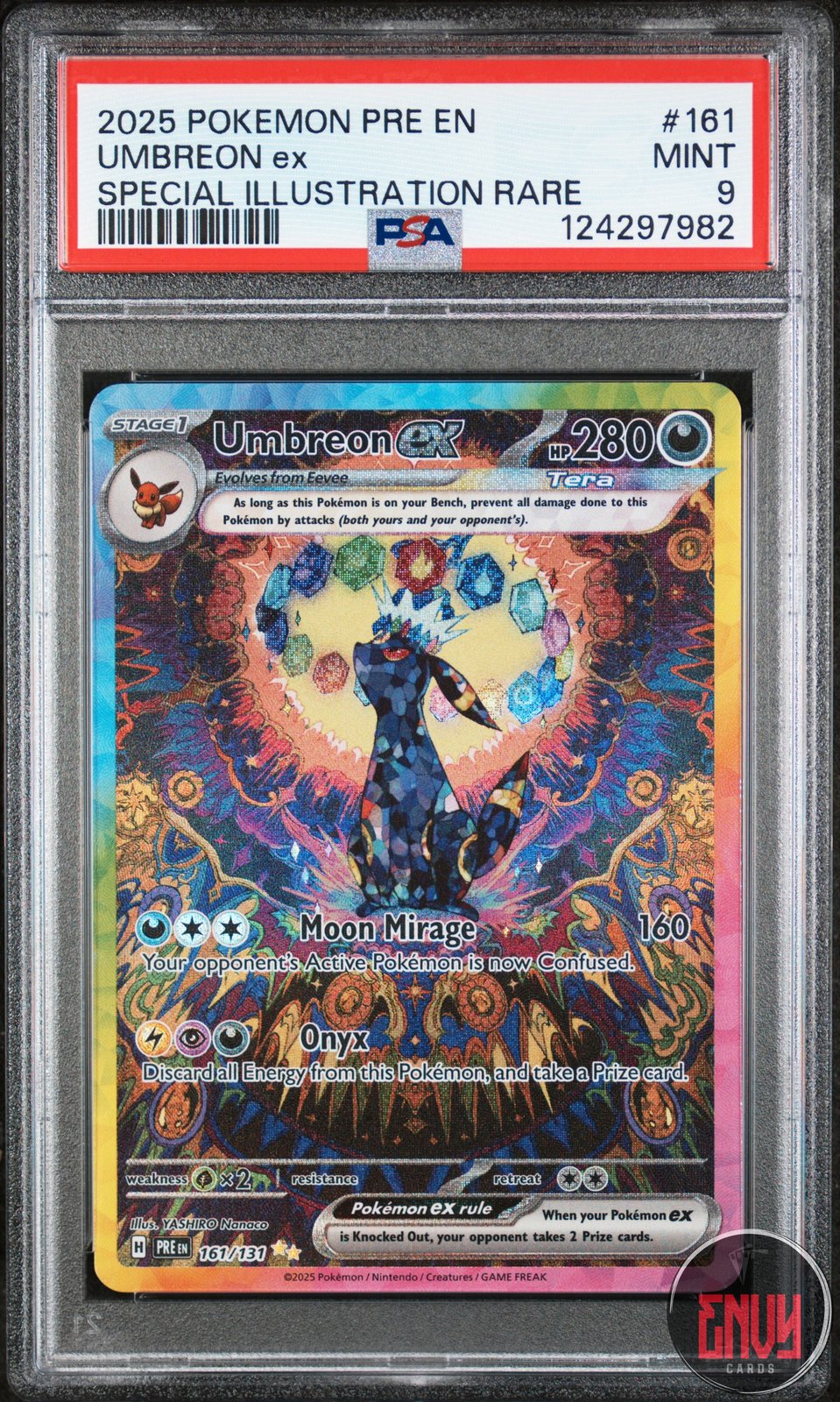 Umbreon EX 161/131 Special Illustration Rare Prismatic Evolutions Pokemon PSA 9