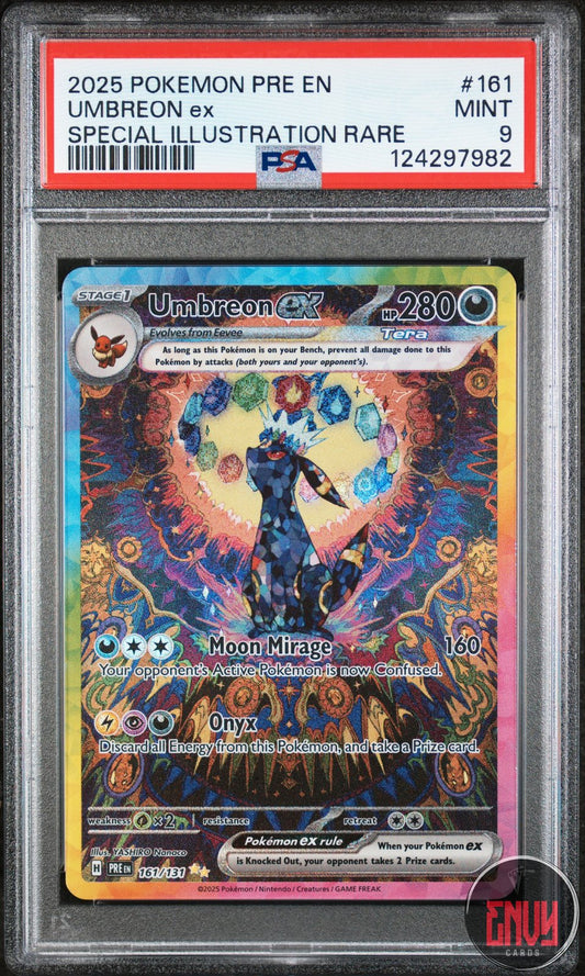Umbreon EX 161/131 Special Illustration Rare Prismatic Evolutions Pokemon PSA 9