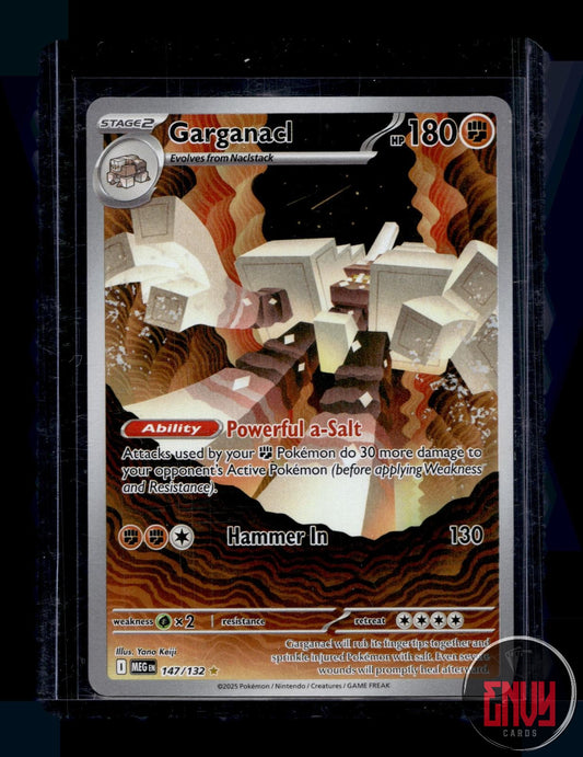 Garganacl Near Mint 147/132 Illustration Rare Mega Evolution Pokemon