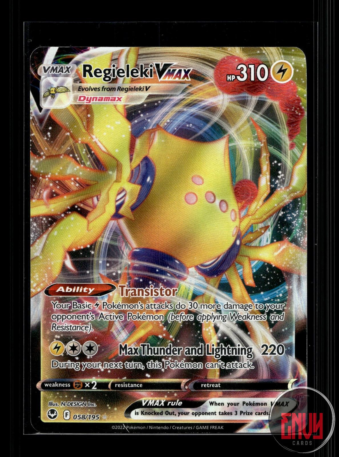 Regieleki VMAX MP 058/195 UR Silver Tempest Pokemon Holo