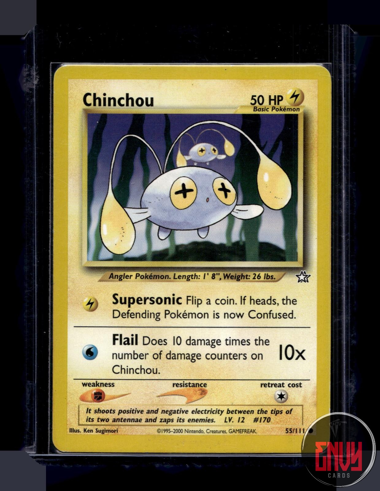 Chinchou Moderately Played 55/111 Common Neo Genesis Pokemon Unlimited