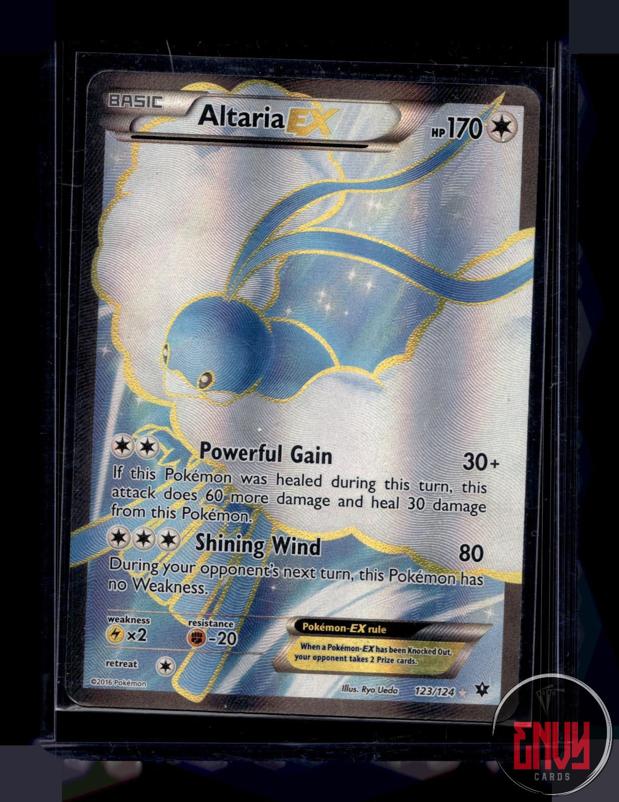 Altaria EX Damaged 123/124 Ultra Rare Fates Collide Pokemon Holo