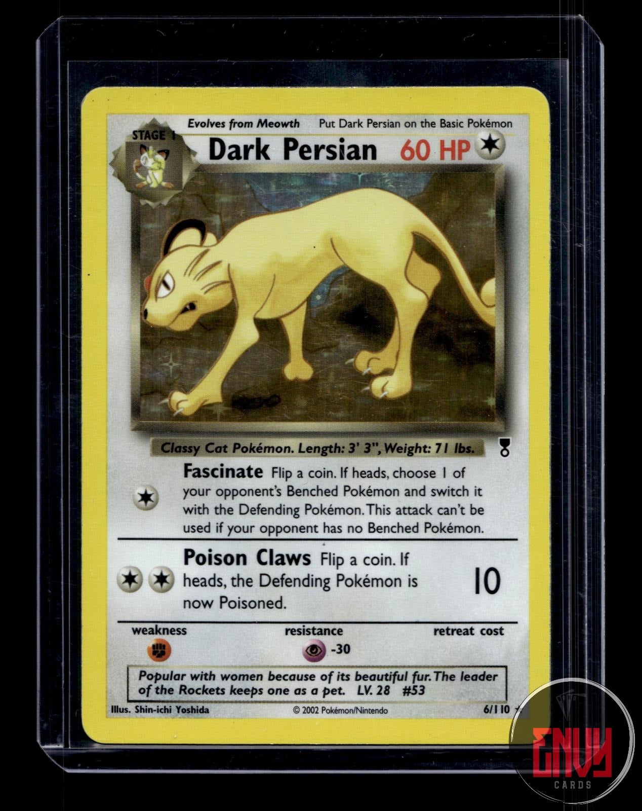Dark Persian Moderately Played 6/110 Rare Legendary Collection Pokemon Holo
