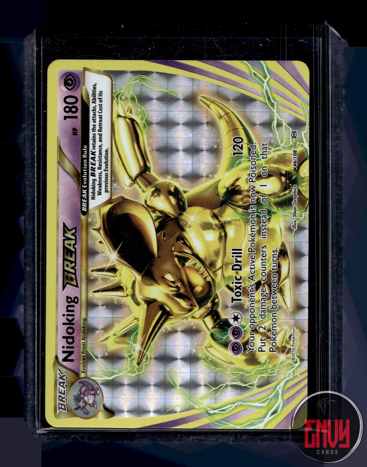 Nidoking BREAK Near Mint 46/108 BREAK Rare Evolutions Pokemon Holo