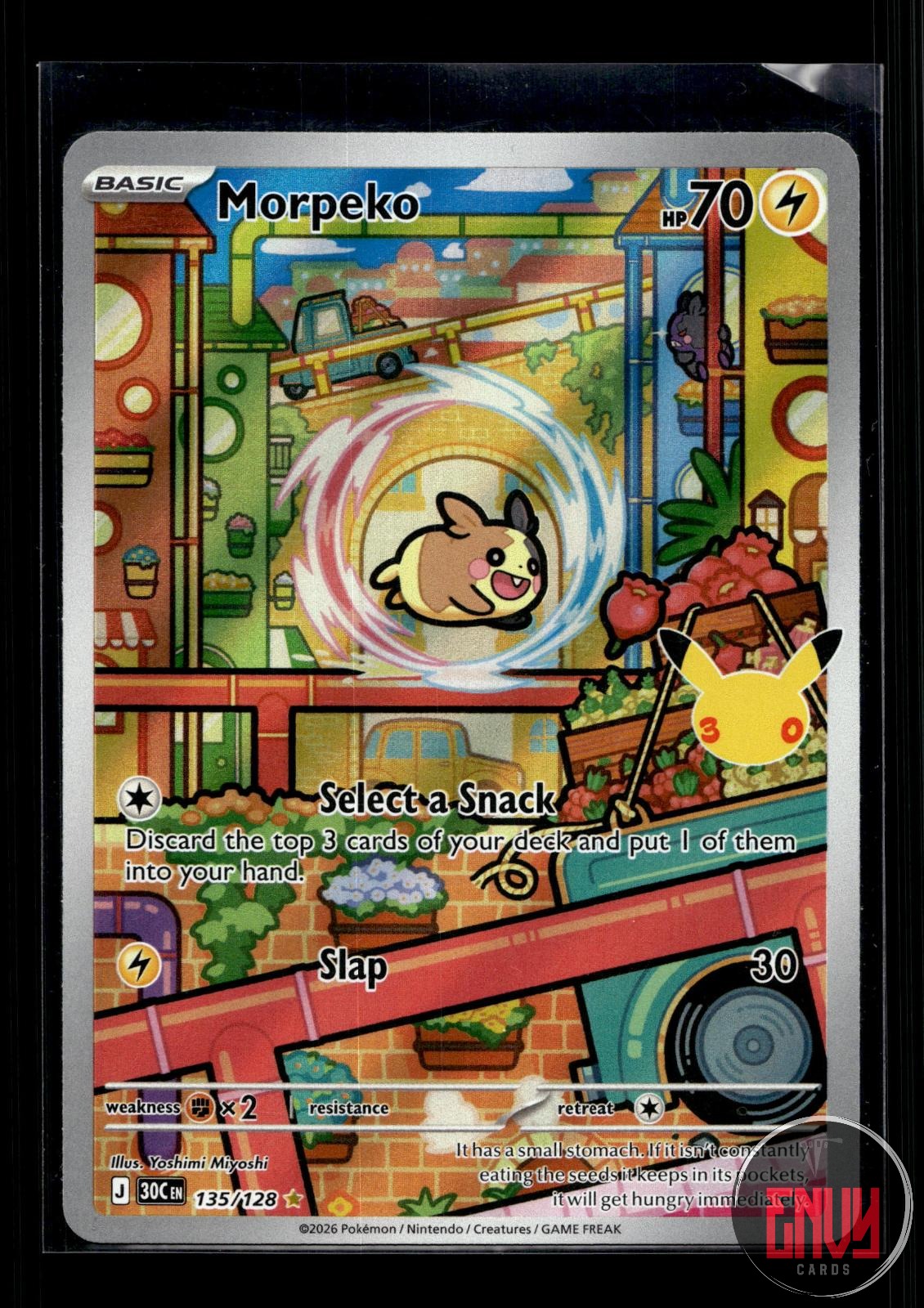 Morpeko NM 135/128 IR ME: 30th Celebration Pokemon Holo