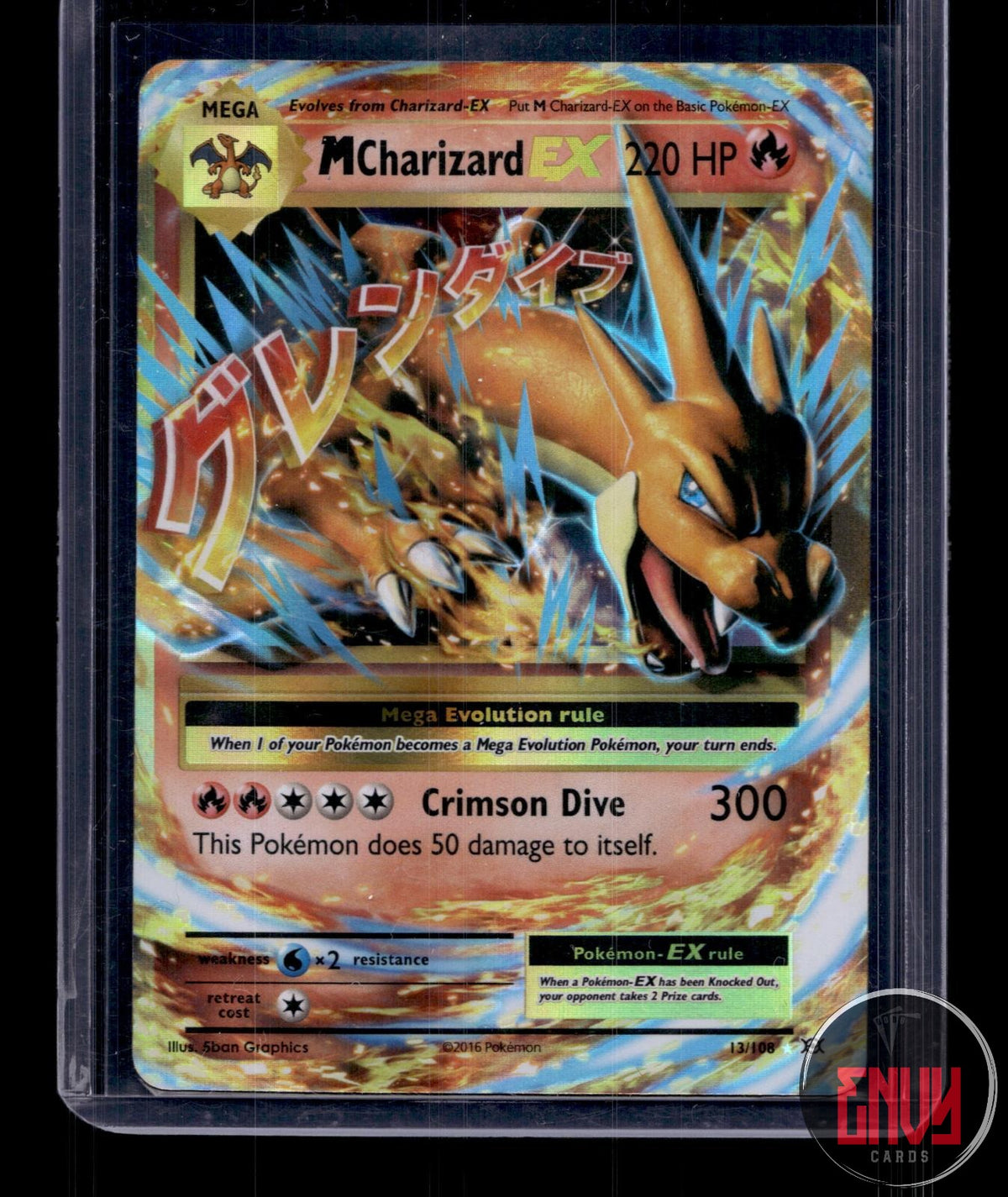 M Charizard EX NM 13/108 UR Evolutions Pokemon Holo