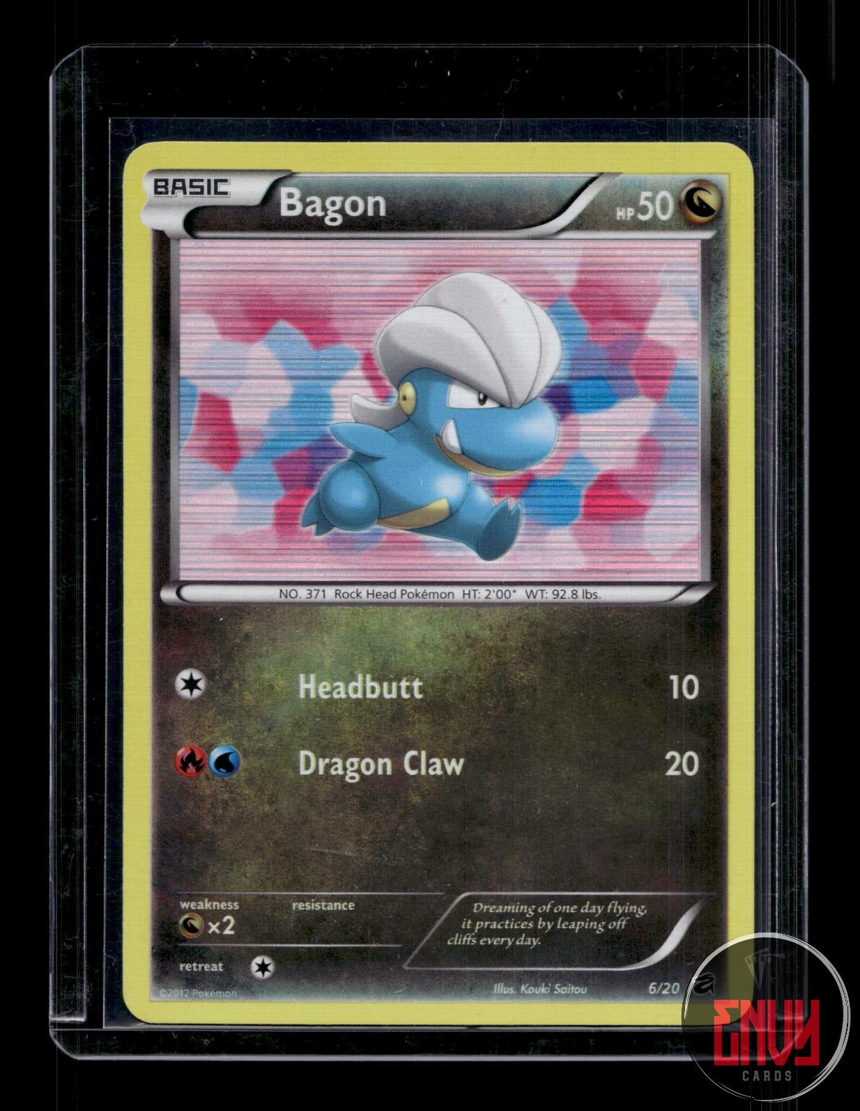Bagon Lightly Played 6/20 Rare Dragon Vault Pokemon Holo