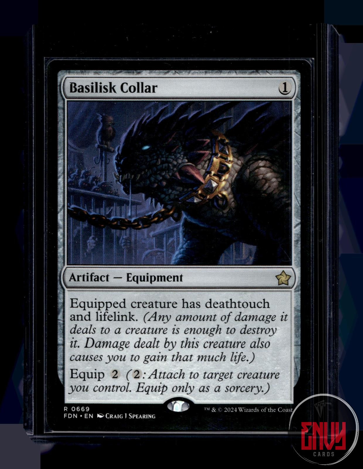 Basilisk Collar Near Mint 669 Rare Foundations Magic: The Gathering