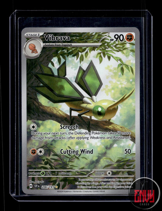 Vibrava Near Mint 206/191 Illustration Rare Surging Sparks Pokemon