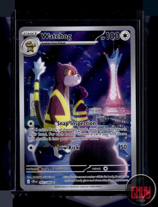 Watchog Near Mint 097/086 Illustration Rare Chaos Rising Pokemon