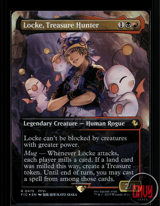 Locke, Treasure Hunter (Borderless) (Chocobo Track Foil) NM 475 FIC
