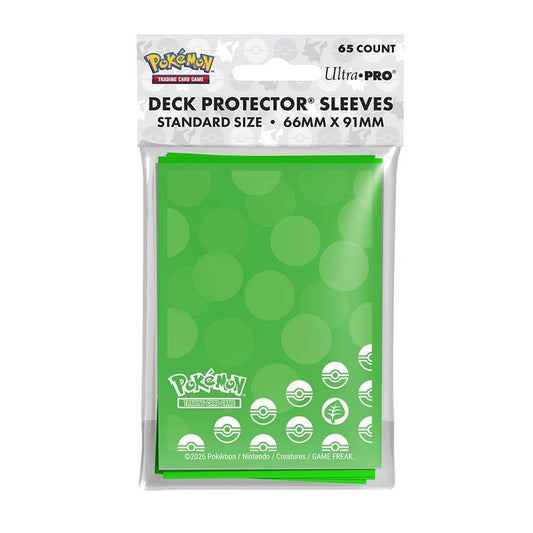 Pokemon - 65-Pack Deck Protector: Energy - Grass Type - Ultra Pro Card Sleeves