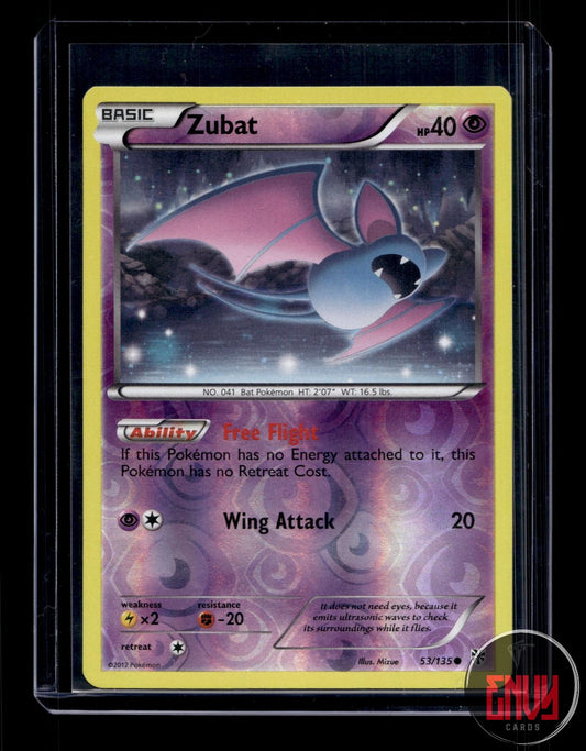 Zubat Lightly Played 53/135 Common Plasma Storm Pokemon