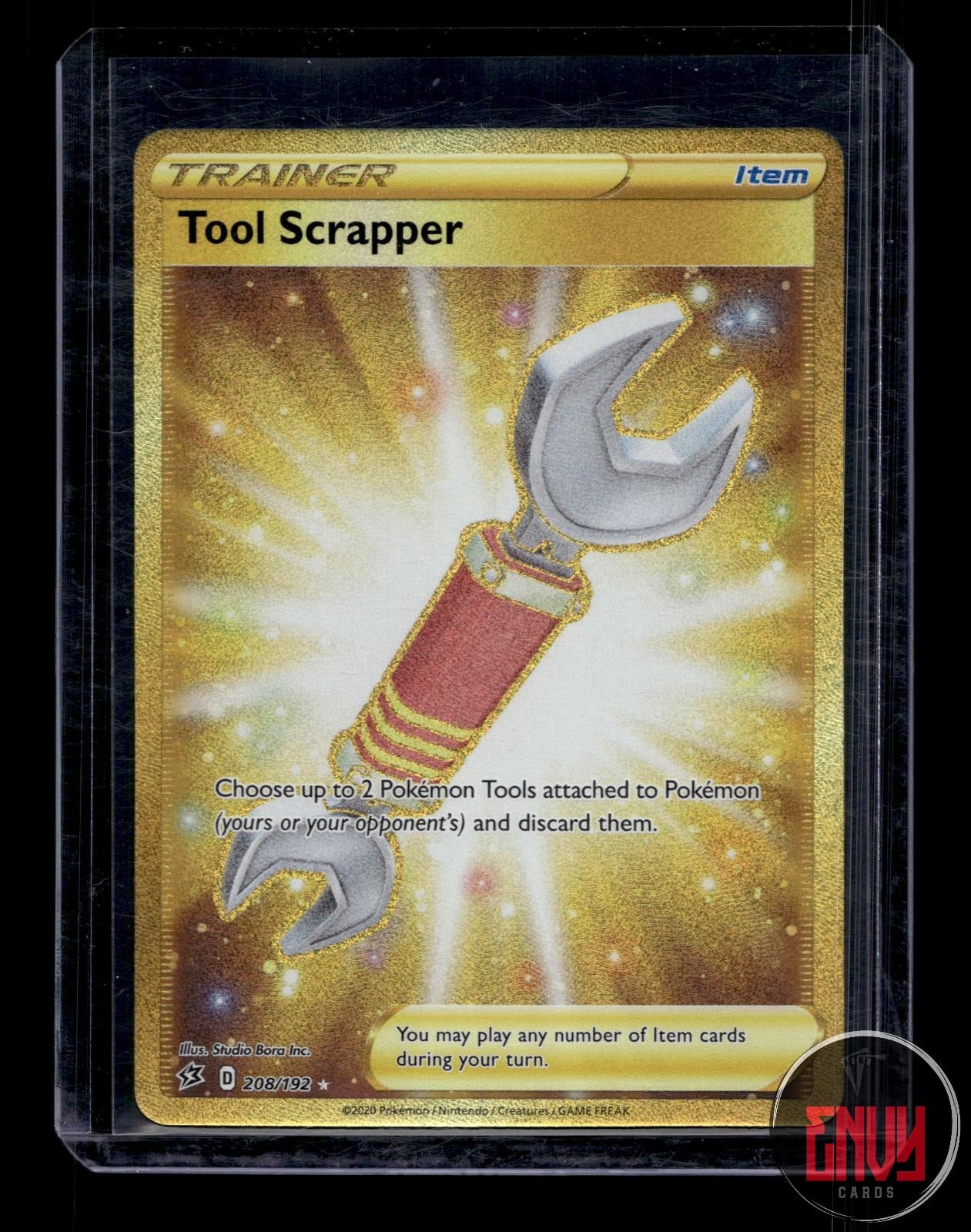 Tool Scrapper Near Mint 208/192 Secret Rare Rebel Clash Pokemon Holo